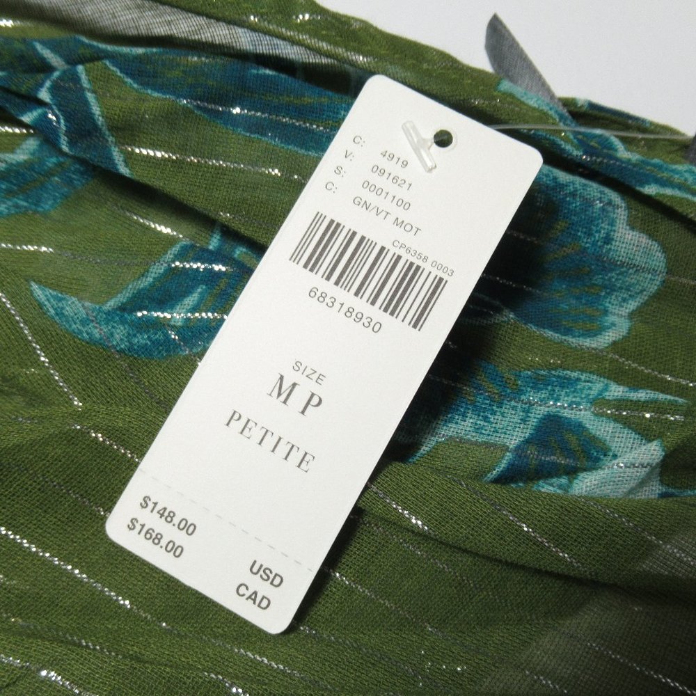 Anthropologie Cutout Maxi Dress Green - Medium Petite MP - Picture 7 of 9